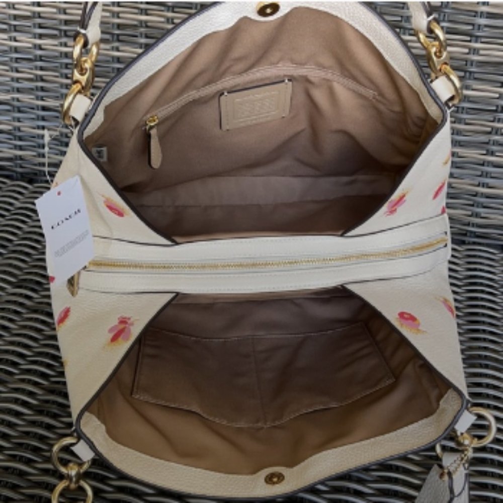 Coach Hallie Shoulder Bag With Pop Floral Print - Picture 14 of 16